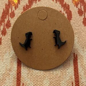 Black T Rex 🦖 Stud Earrings